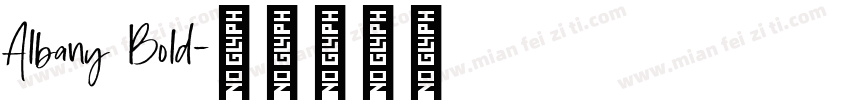 Albany Bold字体转换